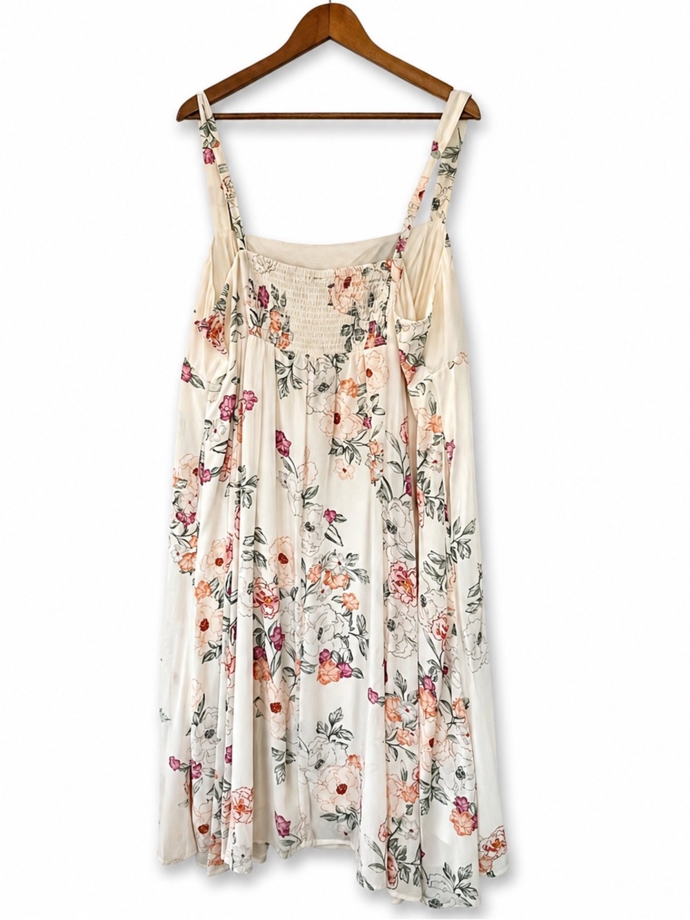 Torrid Floral Romantic Midi Chiffon Empire Waist Dress 3 3X 22/24 - Picture 3 of 7